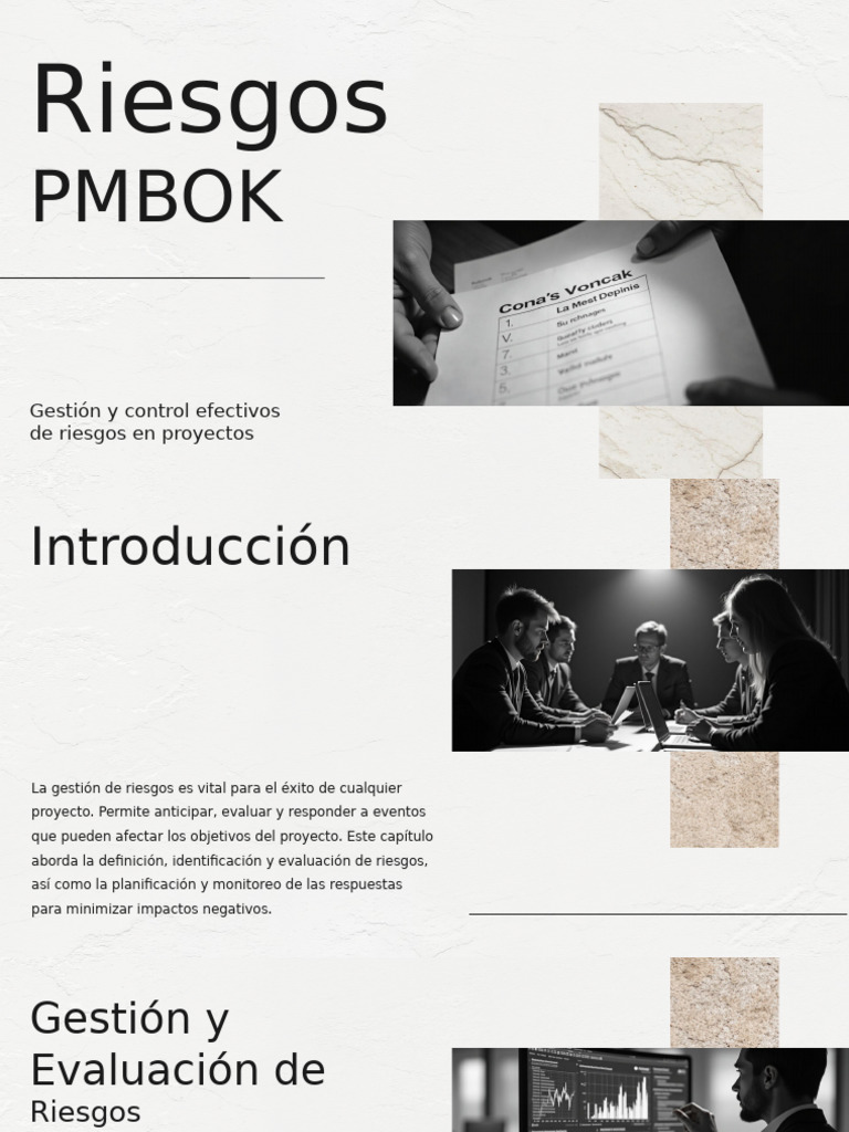 Gestión Efectiva de Riesgos en Proyectos | PDF | Riesgo | Evaluación de ...