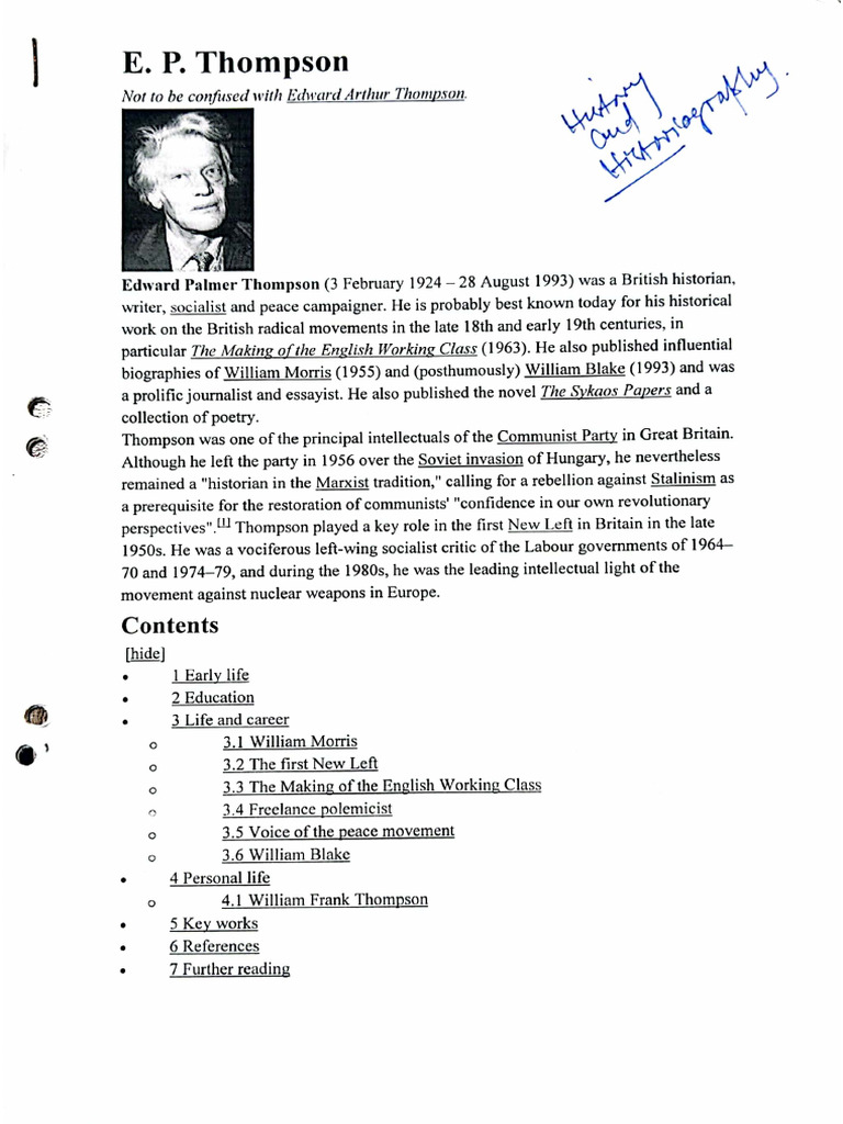E.P Thompson | PDF