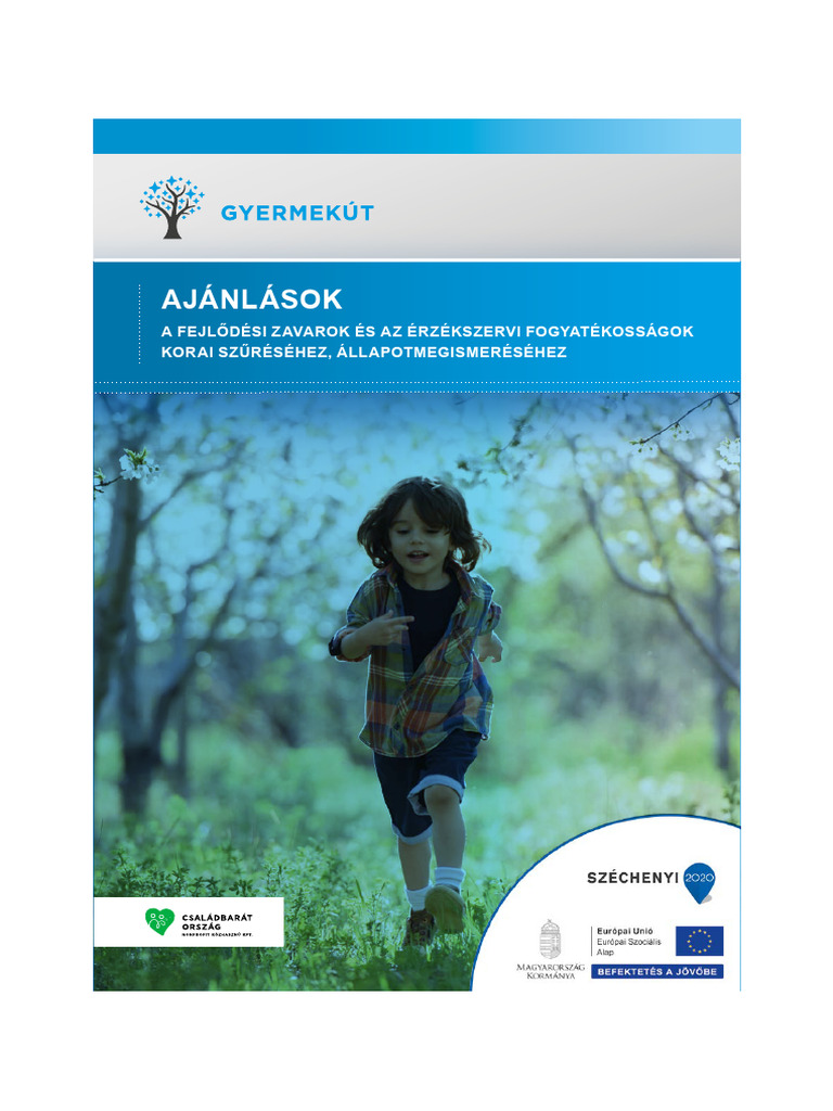 Ajánlások a Fejlődési Zavarok És Az Érzékszervi Fogyatékosságok Korai ...