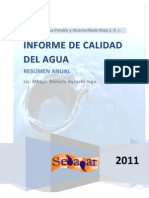 Informe de Calidad Del Agua - Anual 2011