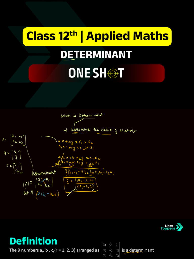 Determinant One Shot | PDF
