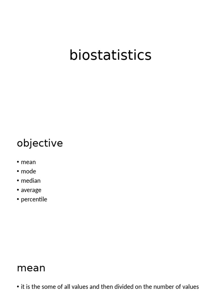 Bio Statistics | PDF