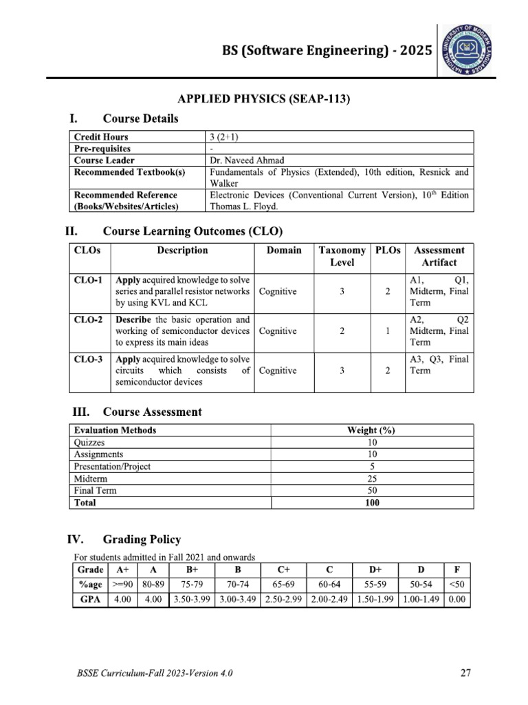 Applied Physics SE | PDF