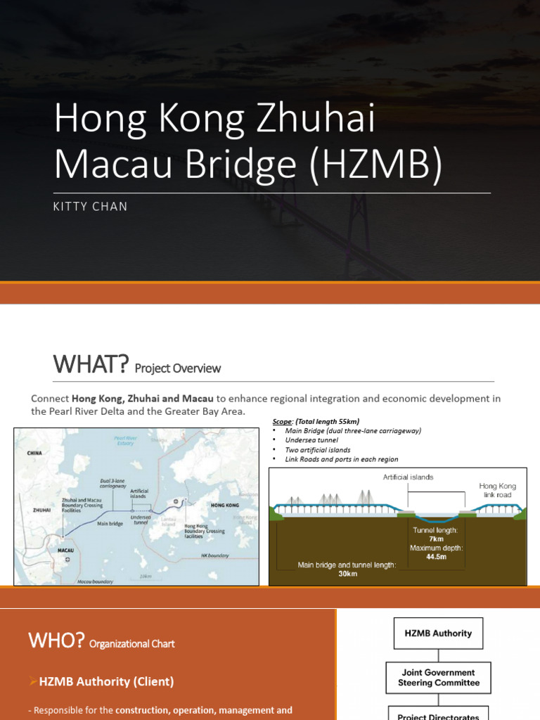 Hong Kong Zhuhai Macau Bridge Overview | PDF