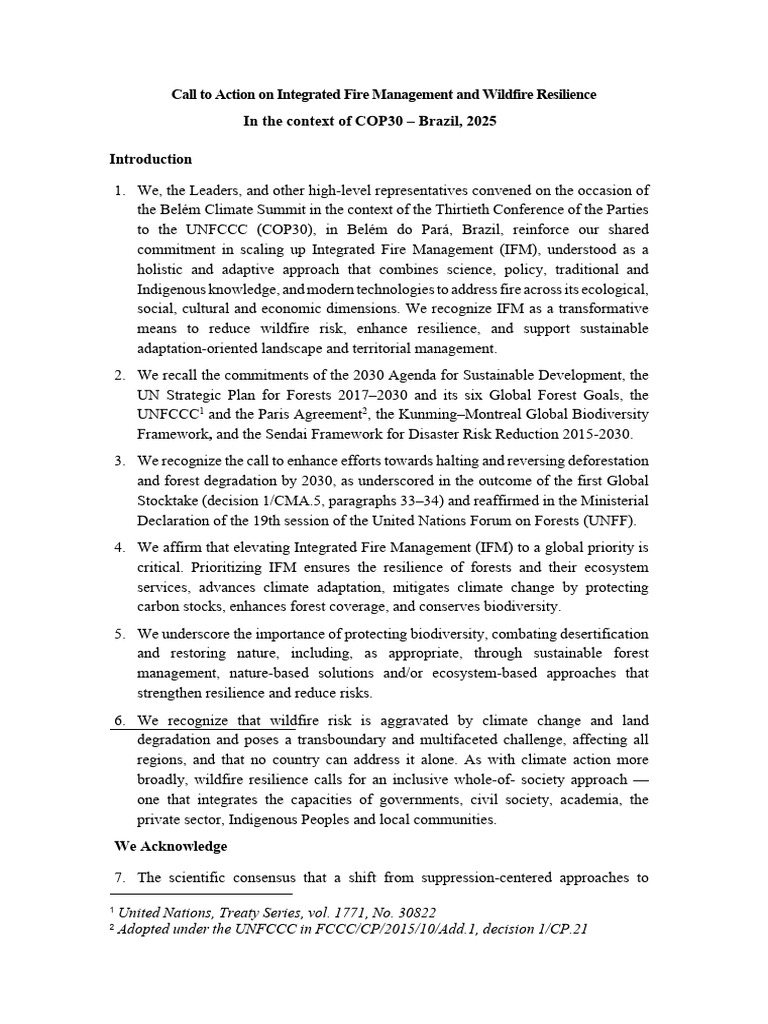 Integrated Fire Management for Wildfire Resilience | PDF | Ecological ...