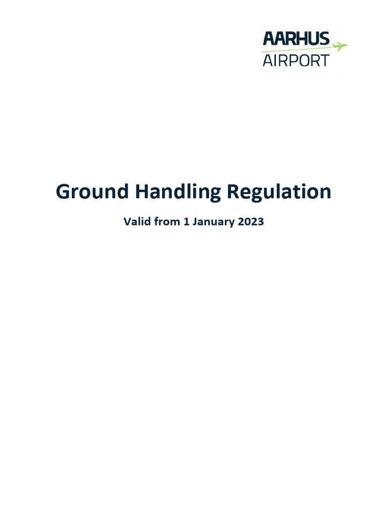 Ground Handling Regulations 2023 | PDF | Airport | Transport
