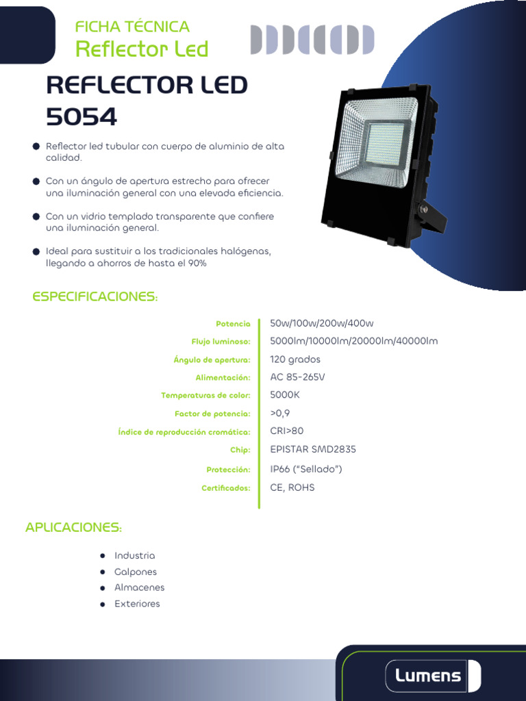 Reflector Led (Lumens) F.T. | PDF
