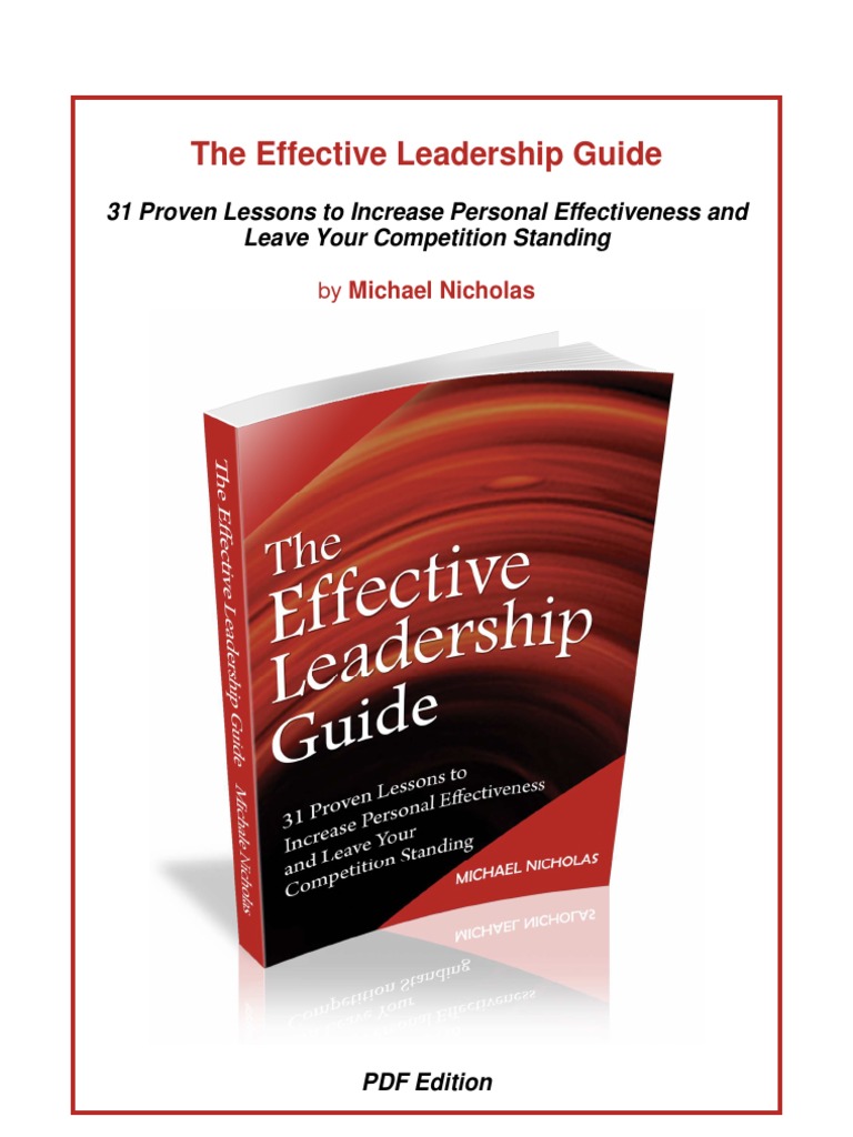 The Effective Leadership Guide | PDF | Career & Growth | Self-Improvement