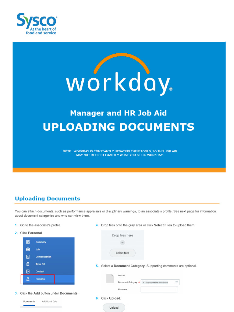 Workday Document Upload Guide | PDF