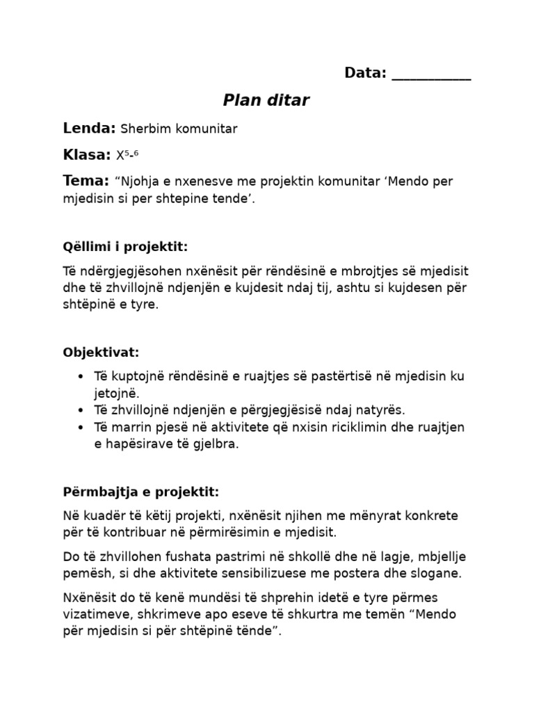 Sherbimi Komunitar | PDF