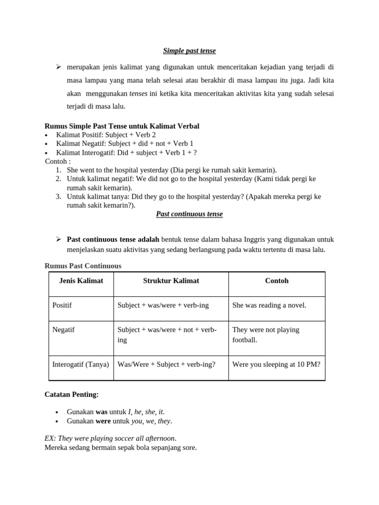 Understanding English Past Tenses | PDF | Perfect (Grammar) | Language ...