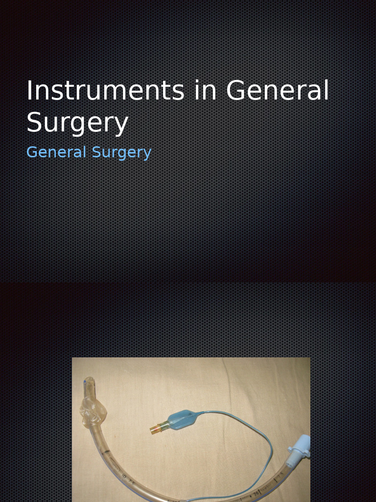 Essential Instruments in General Surgery | PDF