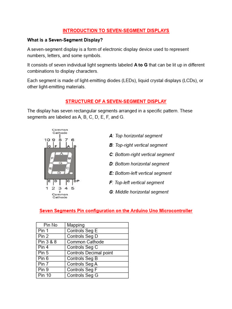 Seven-Segment Display Basics | PDF | Electricity | Electronics