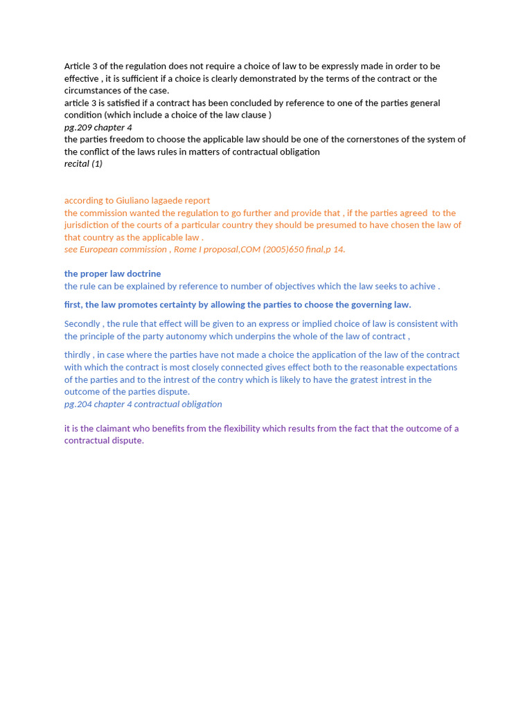 Article 3 of The Regulation Does Not Require A Choice of Law To Be ...