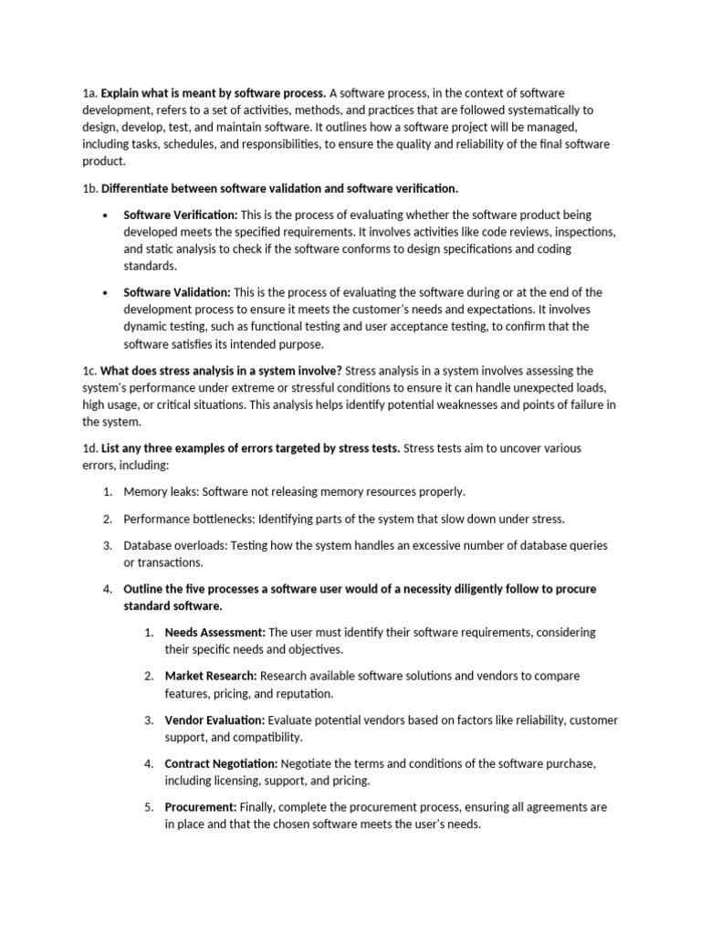 Software Development Process Overview | PDF | Software Testing ...