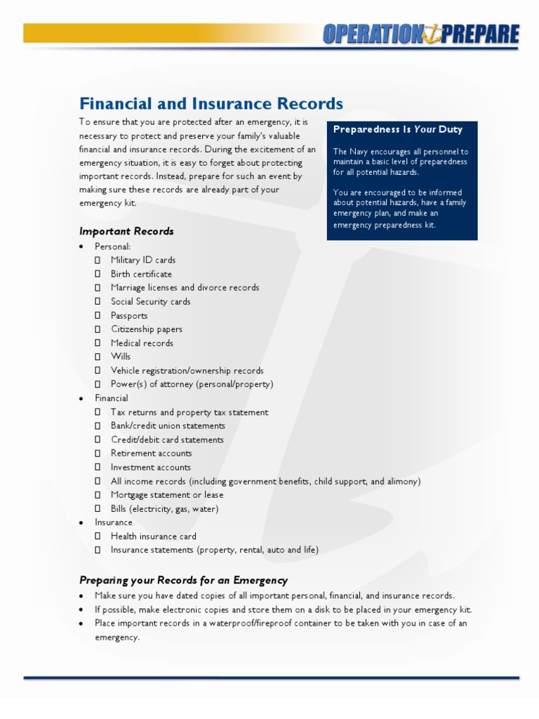 Emergency Preparedness: Protect Records | PDF