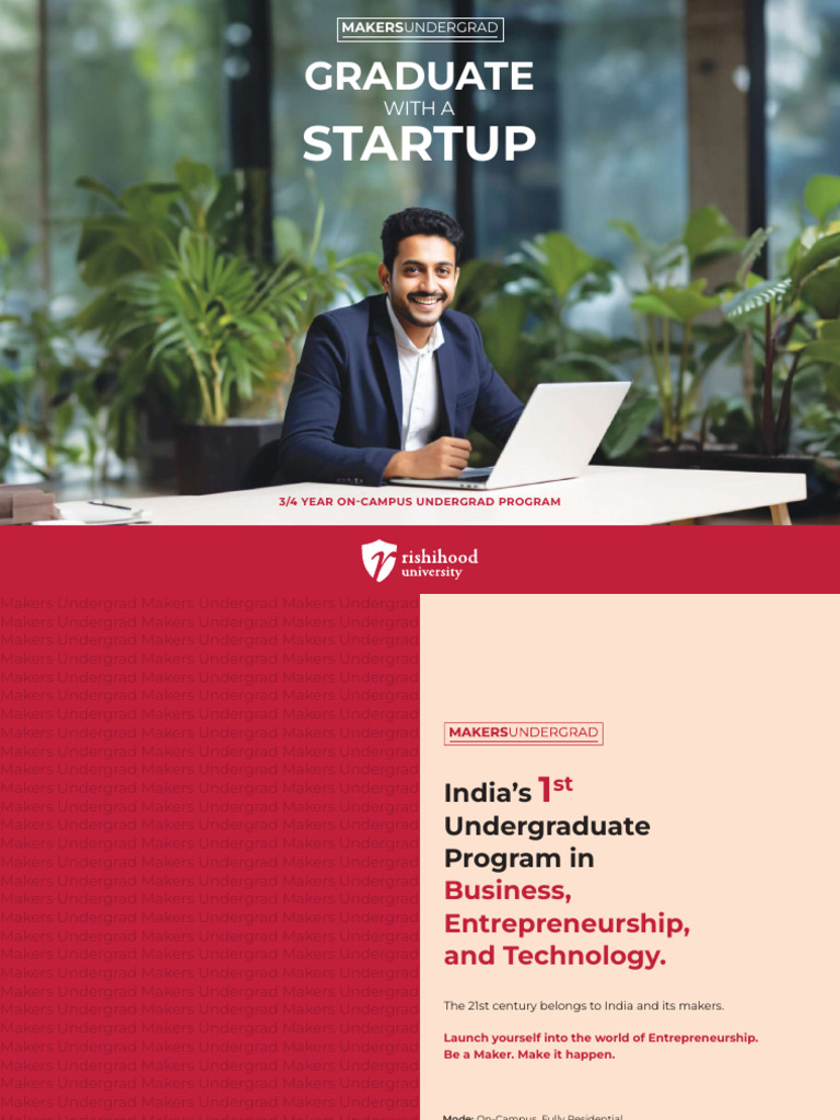 India's First Makers Undergrad Program | PDF | Startup Company | Small ...