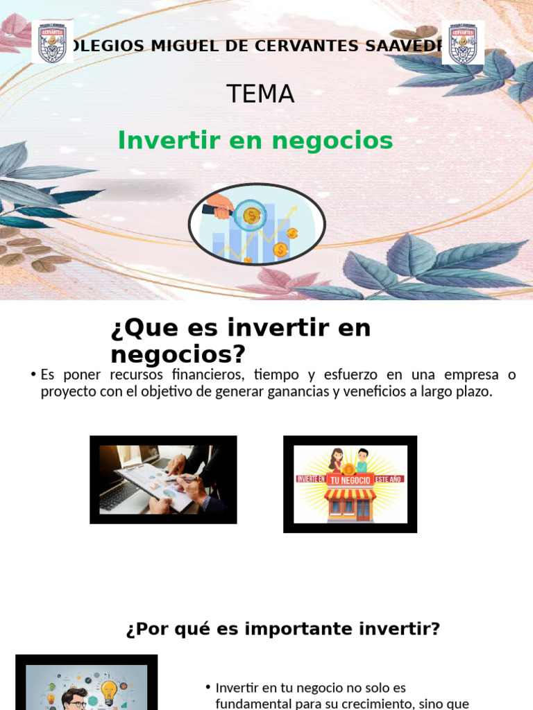 Inversion en Negocios | PDF | Inversiones | Business