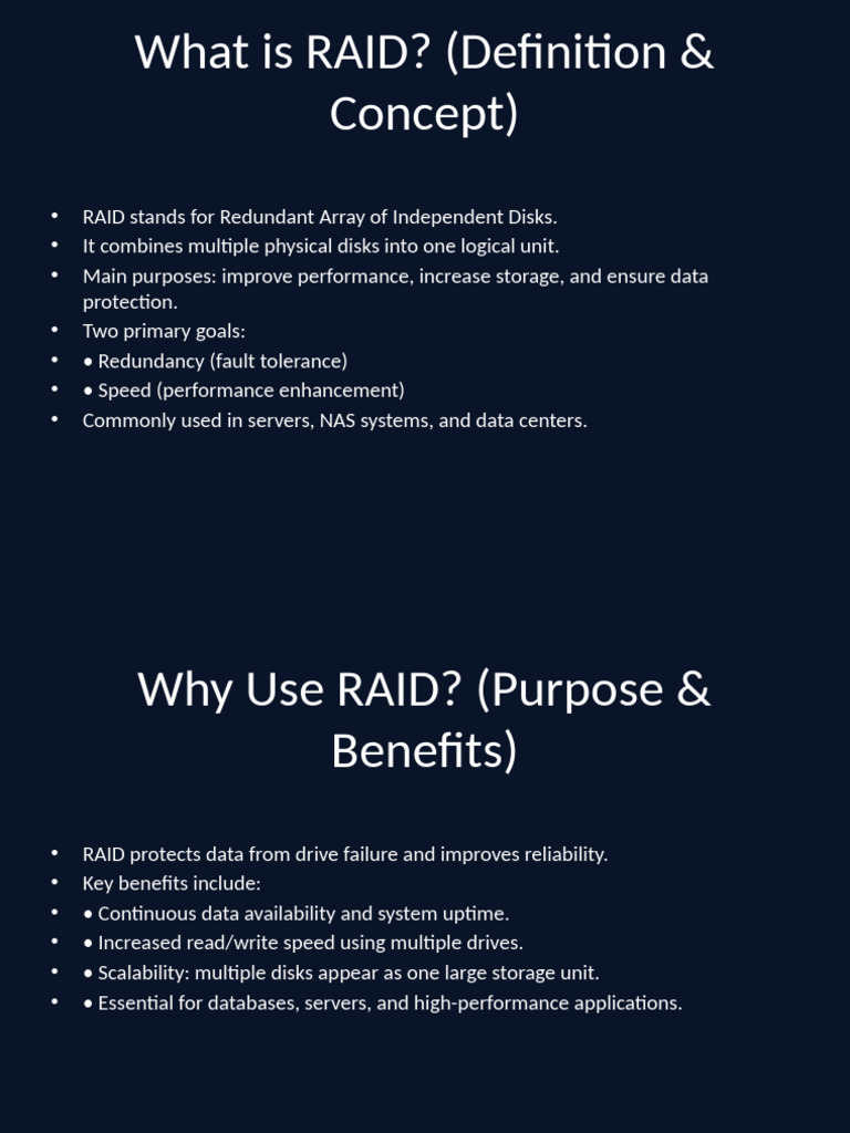 Understanding RAID: Types & Benefits | PDF
