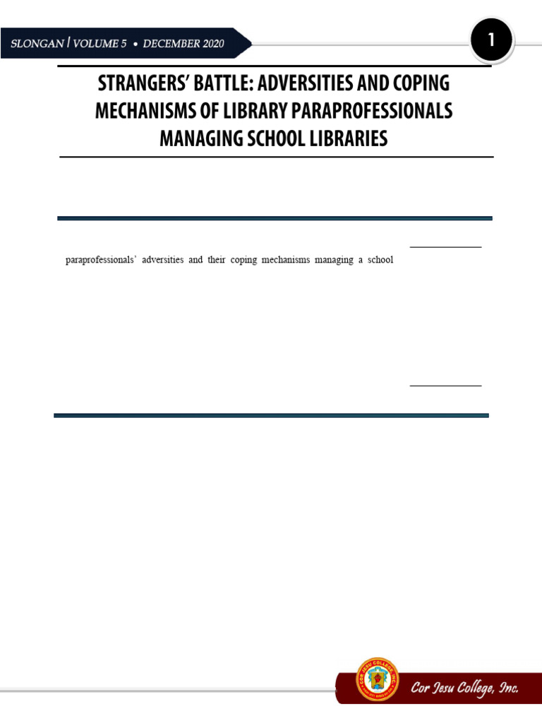 1 +Ms+Jennifer+Reyes+ +Dr.+Ida+Tudy | PDF | Self Efficacy | Libraries
