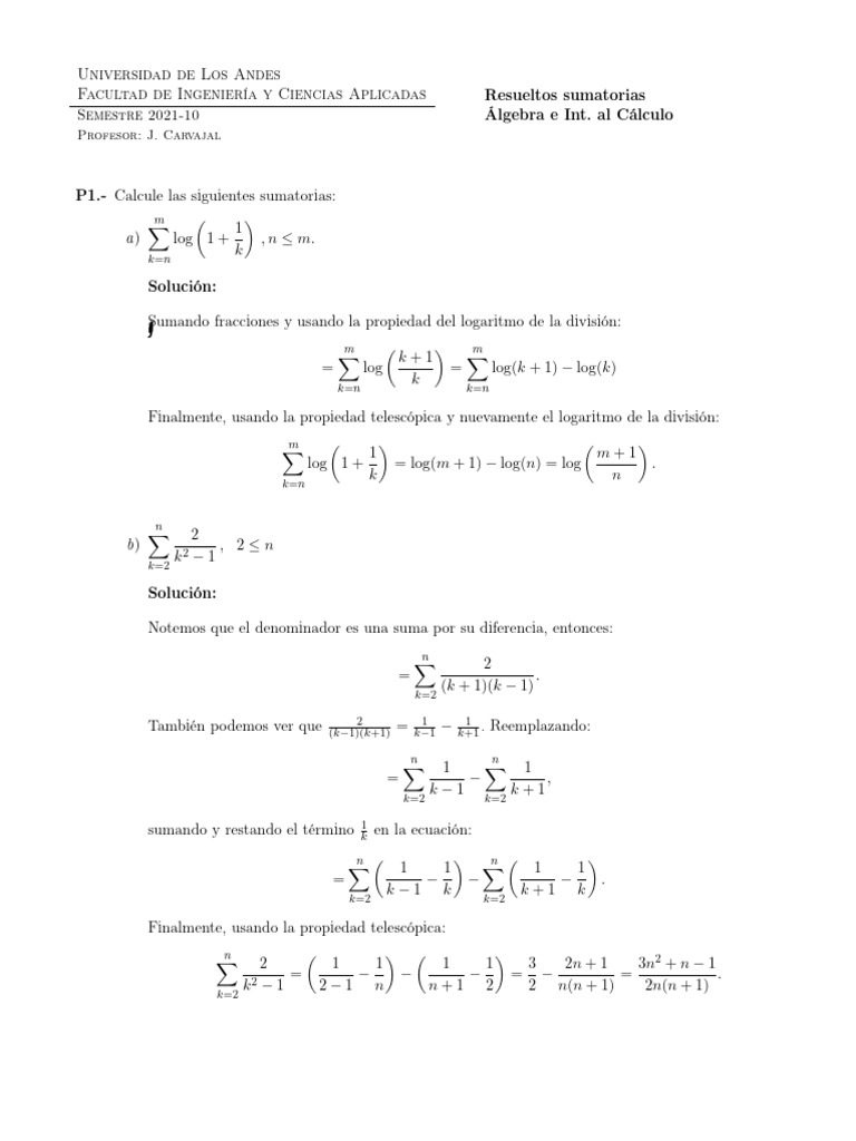 6 - Inducción y Sumatorias | PDF | Matemáticas | Teoría de los números