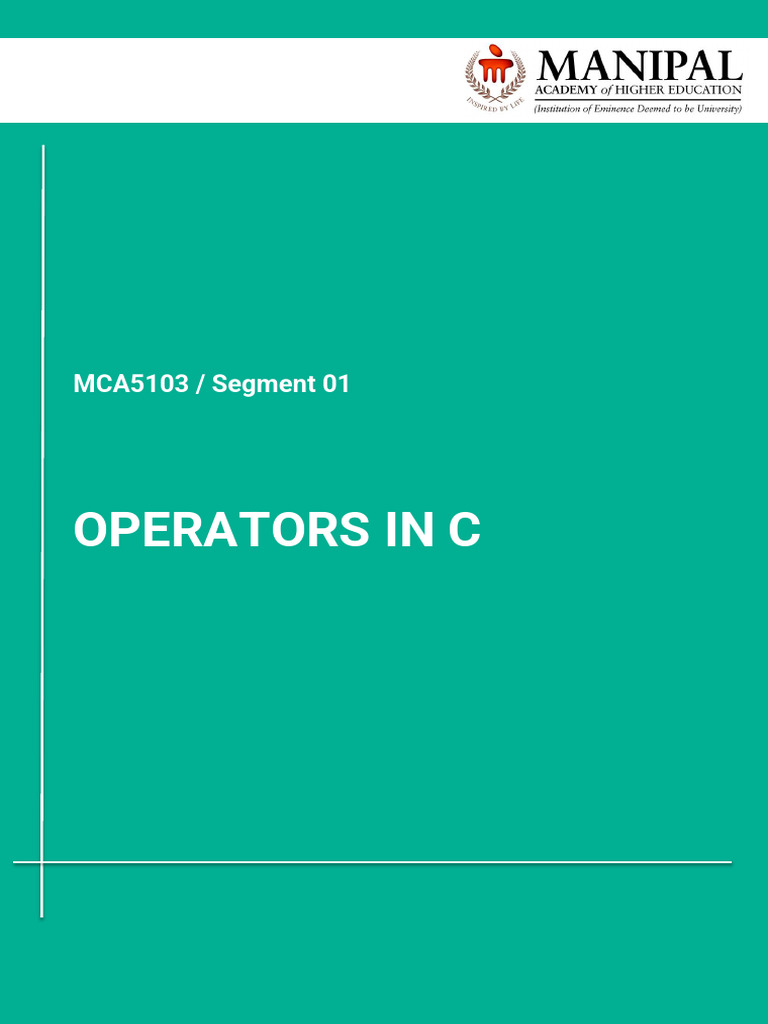 RM - Operators in C_2 | PDF | Arithmetic | Computer Programming