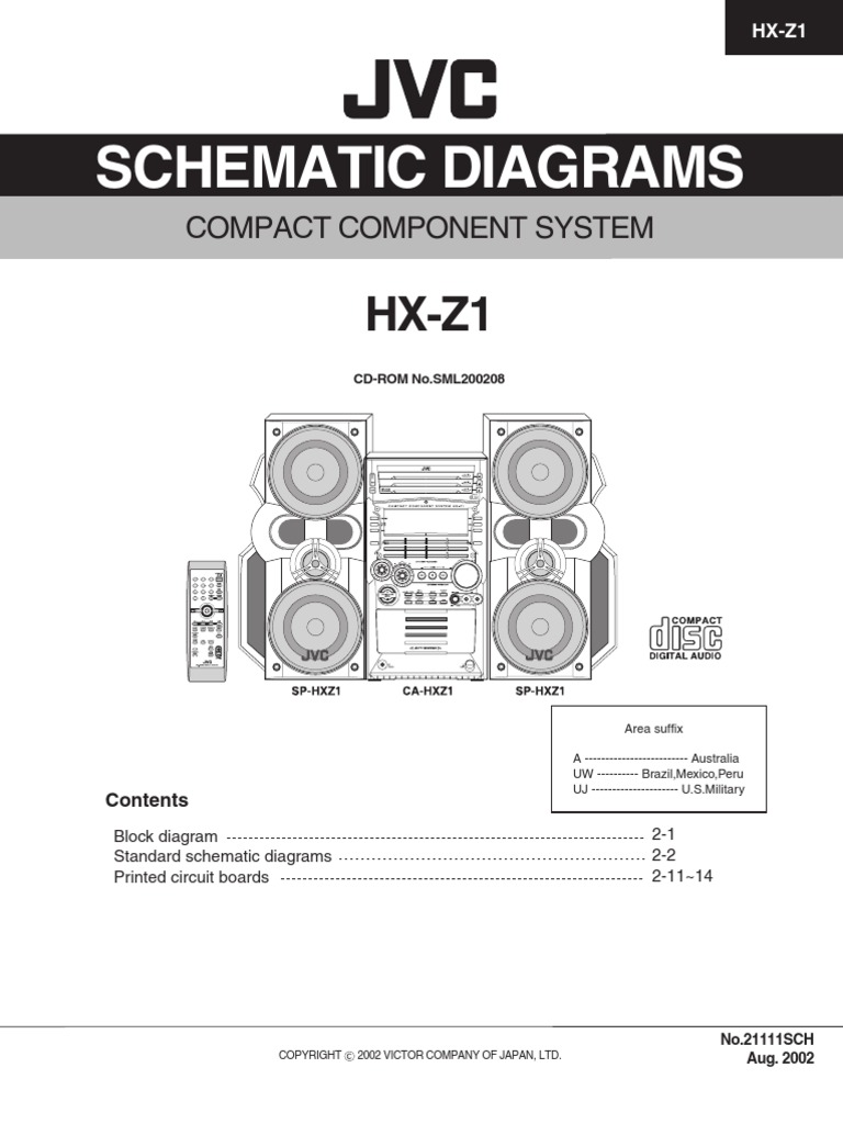 Schematic Diagrams: Compact Component System | PDF | Electrical Engineering
