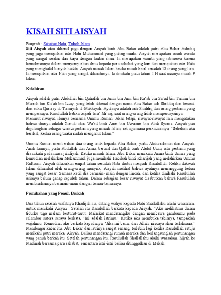 Biografi Siti Aisyah Pdf