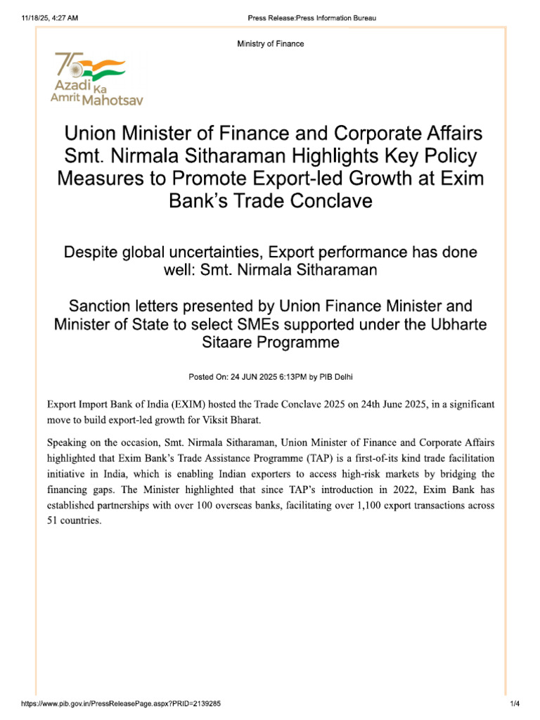 EXIM-PIB | PDF