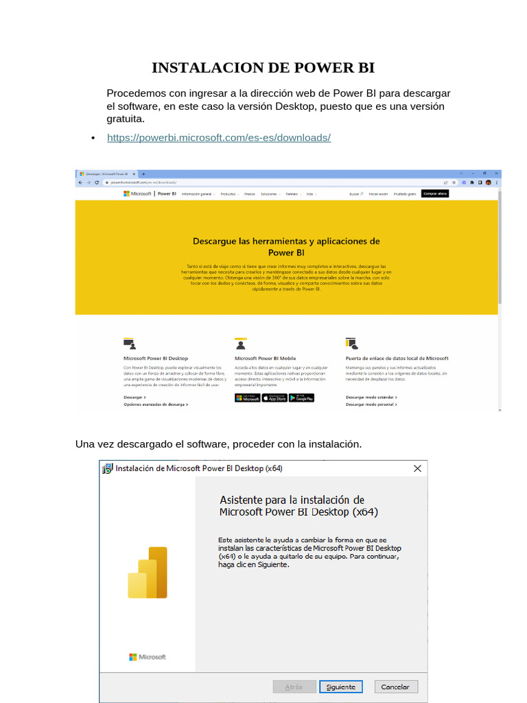 Guía de Instalación de Power BI Desktop | PDF