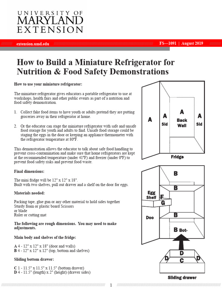How To Build A Mini-Fridge - FS1091 | PDF | Refrigerator