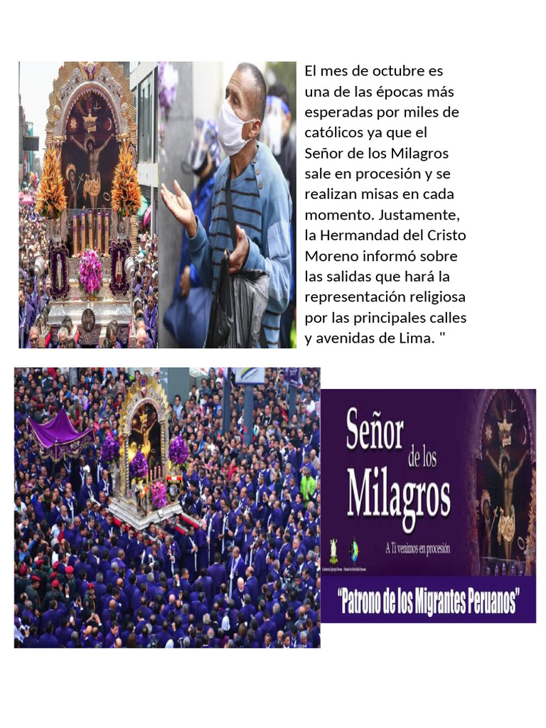 Procesión del Señor de los Milagros en Lima | PDF
