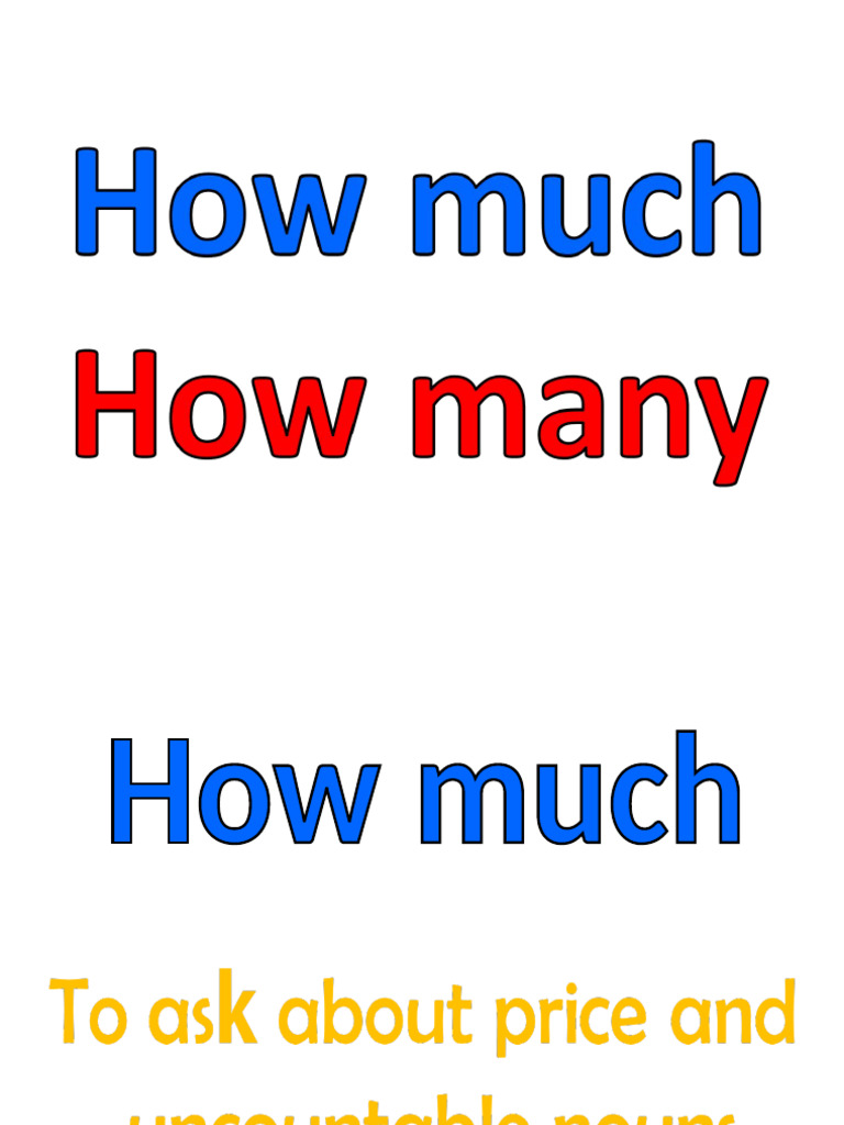 How Many How Much Explanation | PDF