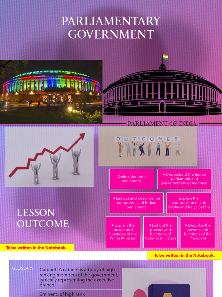 Indian Parliamentary Government Overview | PDF | Government Of India ...
