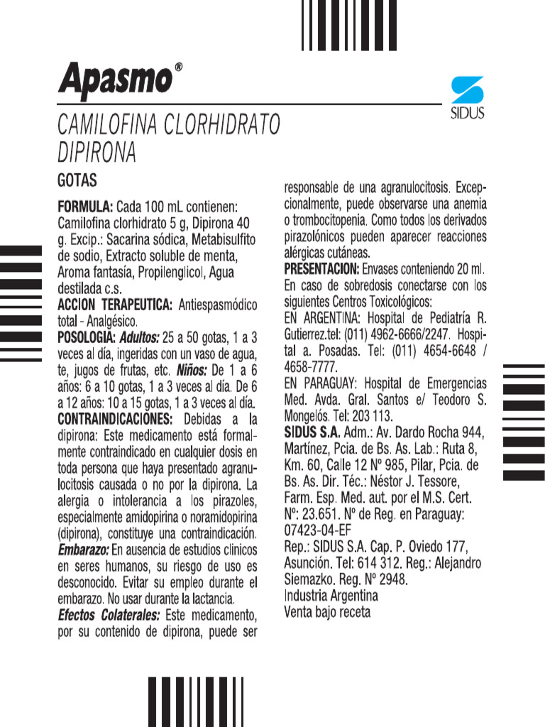 Prosp. Apasmo Gotas 151.230 0609 | PDF