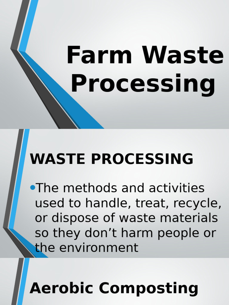 Farm Waste Management Techniques | PDF