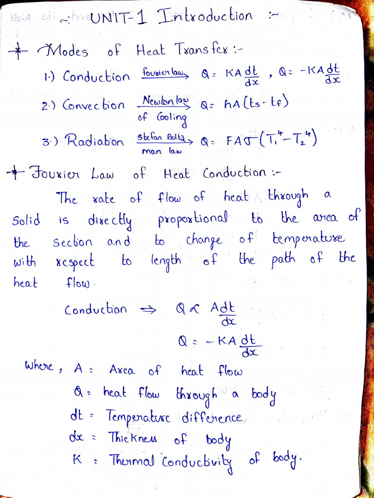 HMT - Notes | PDF