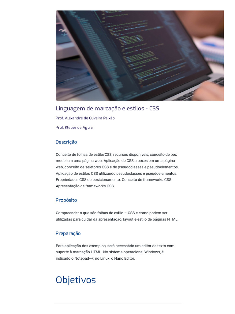 Fundamentos e Aplicações de CSS | PDF | Html | Informática