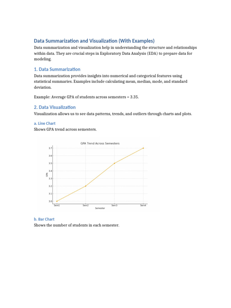 Data Summarization and Visualization With Examples | PDF