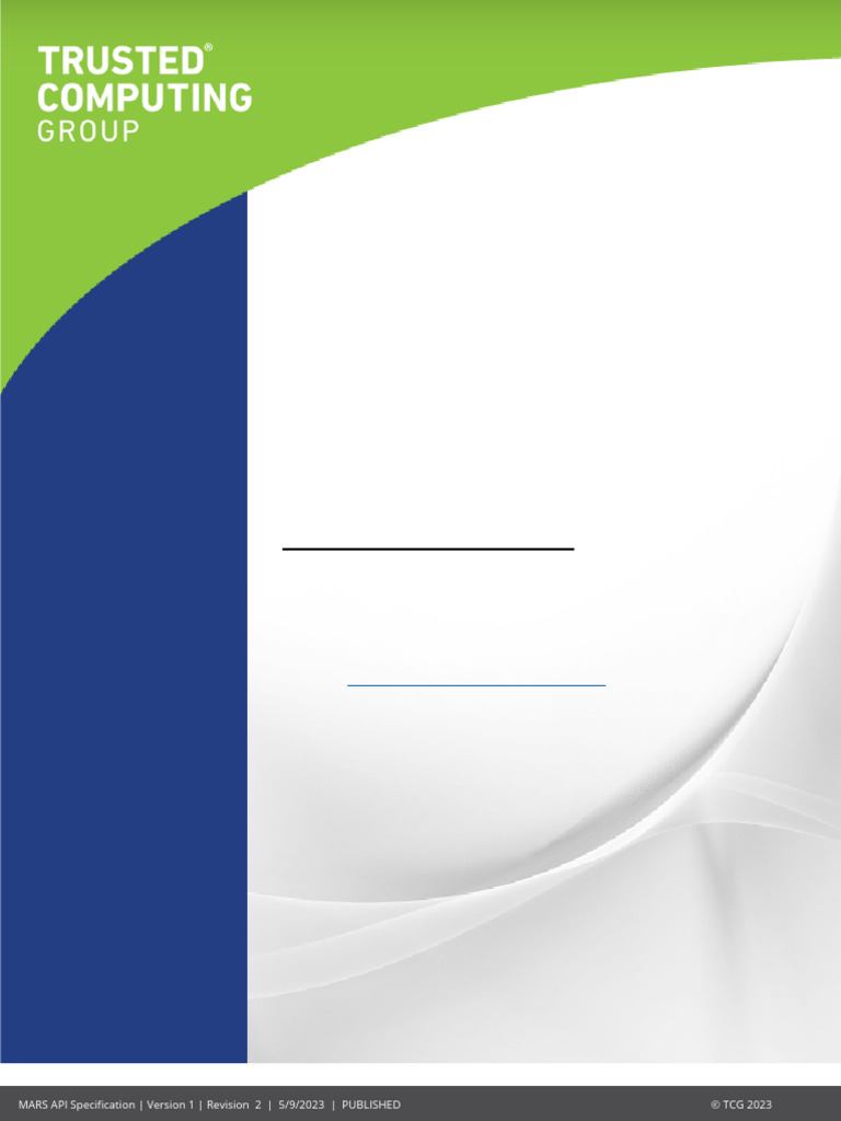 TCG MARS API Spec Version-1 Revision-2 Pub | PDF | Specification ...