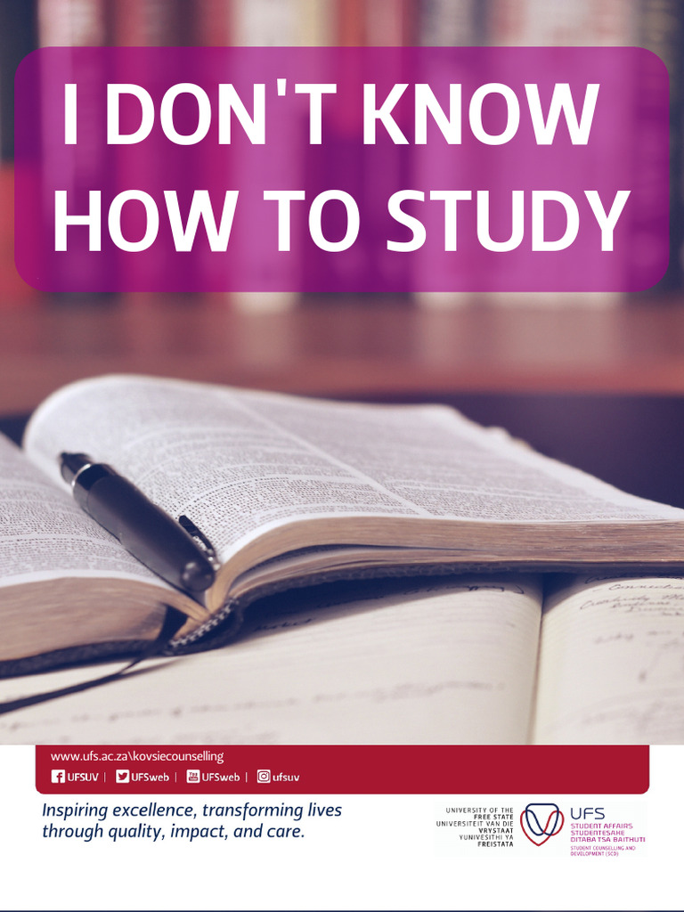 I Don't Know How To Study | PDF | Anxiety | Cognitive Psychology
