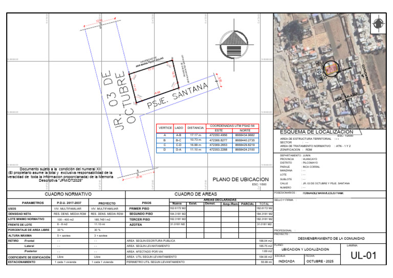 Plano de Ubicación y Normativa RDM Huancayo | PDF