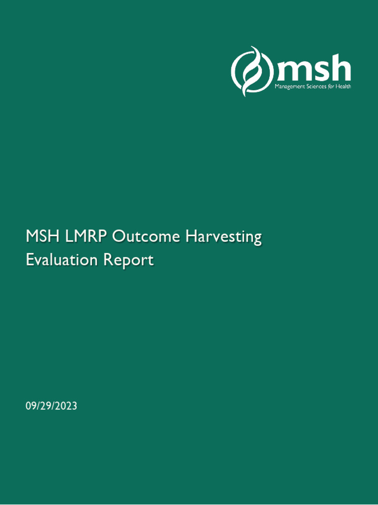 MSH LMRP Evaluation Report 2023 | PDF | Evaluation | Public Health