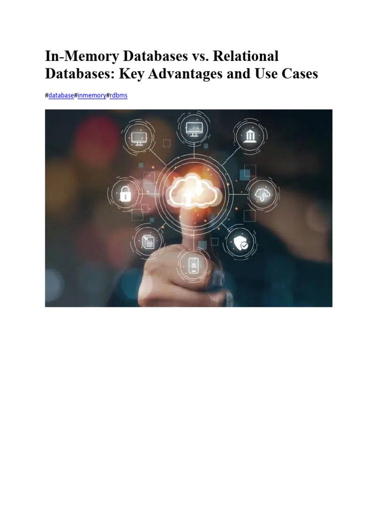 In-Memory vs. Relational Databases: Benefits | PDF | Databases ...