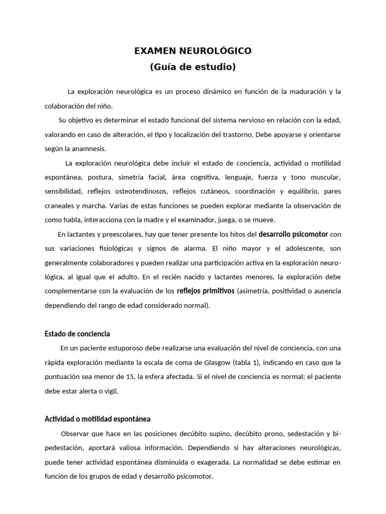 Estado de Conciencia | PDF | Neurología | Sistema nervioso