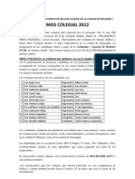 Boletin de Prensa Miss Colegial