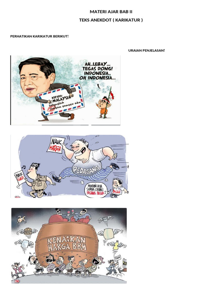 Hubungan Karikatur dan Anekdot dalam Kritik | PDF