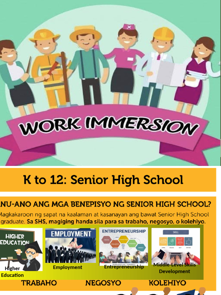 Guidelines for Senior High Work Immersion | PDF | Harassment | Justice