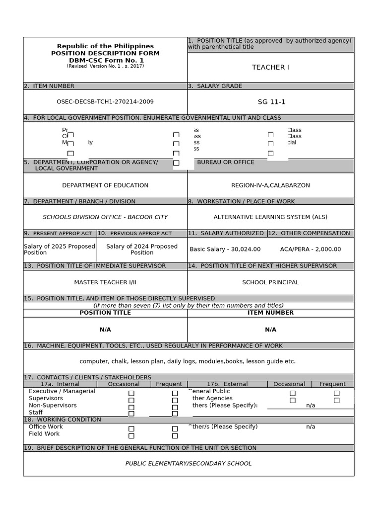 PDF-Forms-Teachers-ES-and-JHS | PDF | Special Education | Teachers