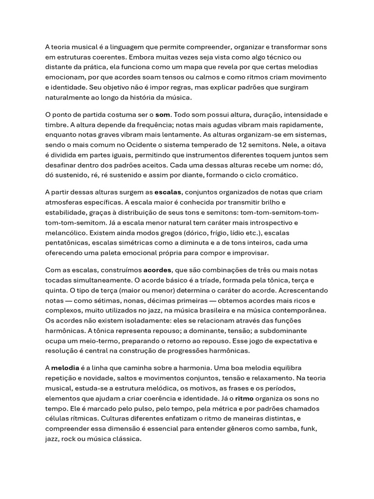 Fundamentos da Teoria Musical Explicados | PDF | Acorde (música ...